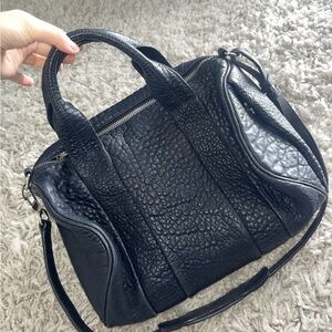 Alexander Wang Rocco Navy Pebble Leather Carryall Bag